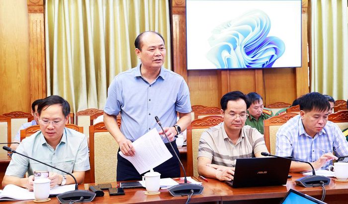 Đại diện lãnh đạo Sở Nội vụ tỉnh Bắc Ninh phát biểu tại buổi làm việc.
