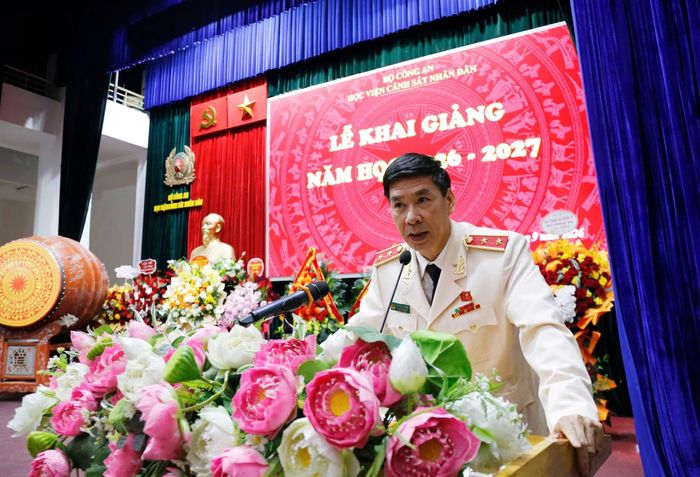 Trung tướng, GS.TS, NGƯT Trần Minh Hưởng, Giám đốc Học viện CSND khẳng định, nhà trường sẽ quyết tâm hoàn thành xuất sắc mọi nhiệm vụ năm học 2026-2027.