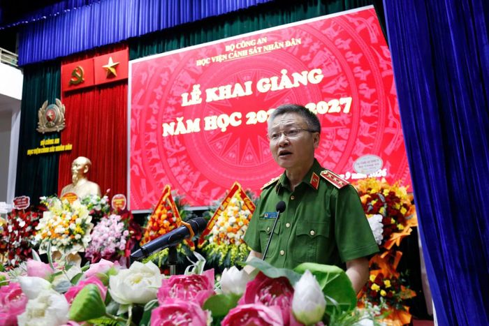 Thứ trưởng Nguyễn Ngọc Lâm phát biểu chỉ đạo tại buổi lễ.