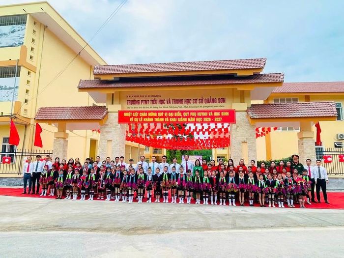 Trường phổ thông nội trú Tiểu học và Trung học cơ sở Quảng Sơn. Ảnh: TT