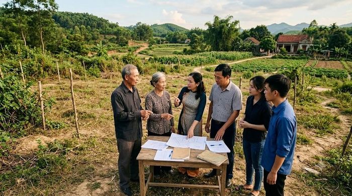 Chia đất thừa kế không có di chúc, trường hợp nào cô dì chú bác được hưởng? Ảnh minh họa.