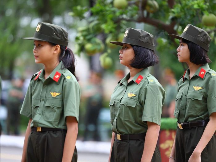  Các em học sinh Trường Văn hoá CAND V trong ngày khai giảng