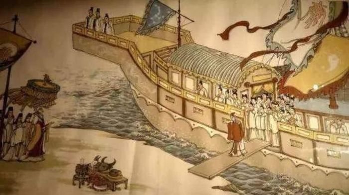 Trong các tranh cổ của Trung Quốc cũng ghi chép giao thương với đất nước ở hướng mặt trời mọc có tên Phù Tang. (Ảnh: History Files)