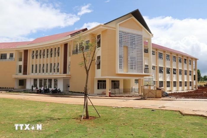 Trường Phổ thông nội trú liên cấp Tiểu học và Trung học cơ sở Thuận An (xã Thuận An, tỉnh Lâm Đồng) mới được xây dựng đón học sinh năm học mới 2026-2027. (Ảnh: Nguyễn Huy Thành/TTXVN)