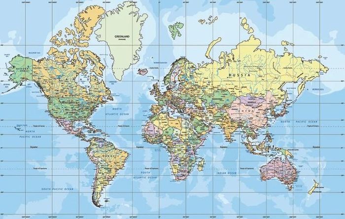 Phép chiếu bản đồ Mercator đang phổ biến tính đến thời điểm hiện tại. Ảnh: BardoczPeter/Getty Images