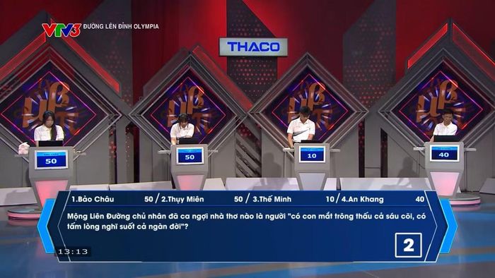 Các thí sinh trong phần thi Khởi động.