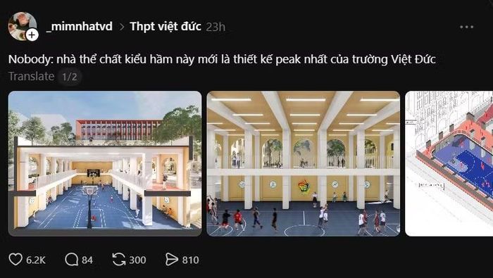 Bài viết "flex" nhà thể chất kiểu hầm của "tổ đội" Mim Nhạt Việt Đức viral trên Threads.
