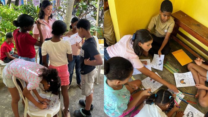  Joheirry Mola Dominguez dạy học cho trẻ em yếu thế, đặc biệt là các học sinh nữ ở khu vực khó khăn. Ảnh: News18.