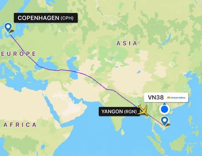  Chuyến bay VN38 hạ cánh đến Myanmar nhằm hỗ trợ sản phụ sinh con an toàn. Ảnh: Vietnam Airlines/Fanpage. 