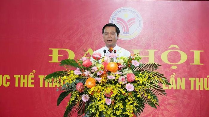 Đồng chí Lê Xuân Lợi, Phó Chủ tịch Ủy ban nhân dân tỉnh Bắc Ninh phát biểu khai mạc. (Ảnh: A.T)