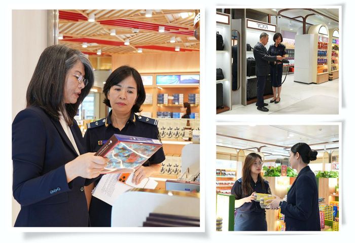 Hải quan sân bay Nội Bài - Chi cục Hải quan khu vực I, kiểm tra hàng miễn thuế.