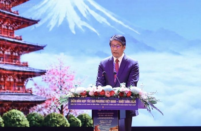 Đại sứ Nhật Bản tại Việt Nam Ito Naoki phát biểu. Ảnh: chinhphu.vn 