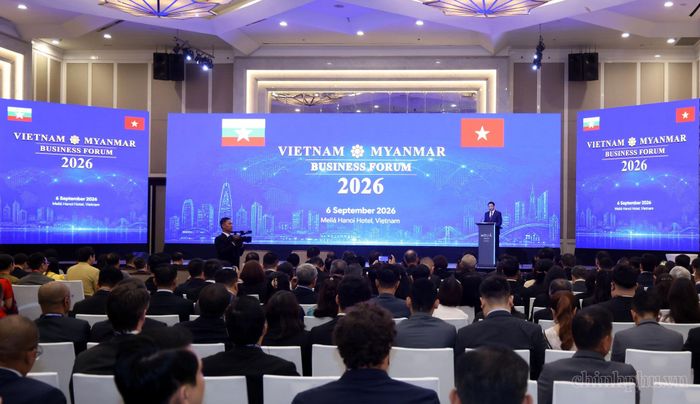  Diễn đàn Doanh nghiệp Việt Nam - Myanmar, sáng 6-9-2026. Ảnh: ĐỨC TUÂN 