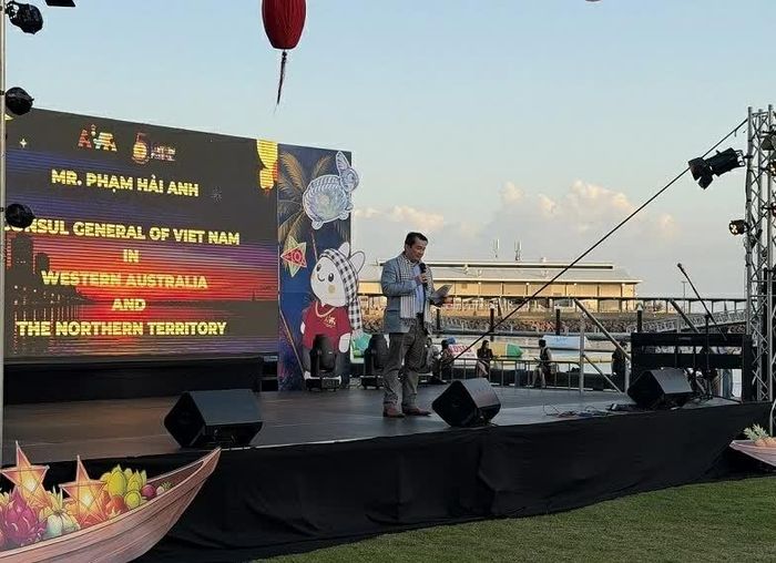 Tổng Lãnh sự Việt Nam tại Perth Phạm Hải Anh phát biểu tại sự kiện.