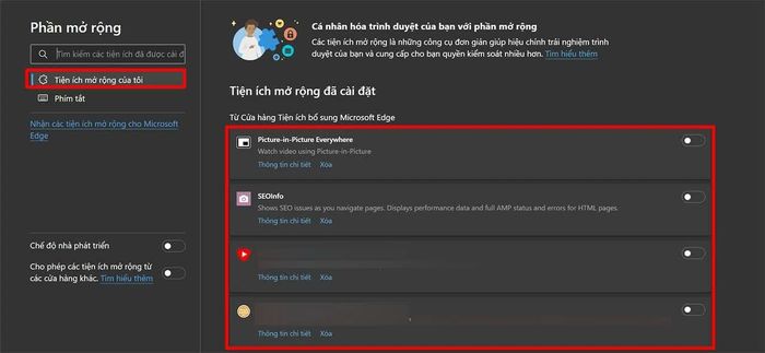 Để thực hiện, bạn nhấn dấu ba chấm ở góc trên bên phải trình duyệt.
