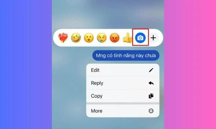 Mở camera hoặc thư viện ảnh.