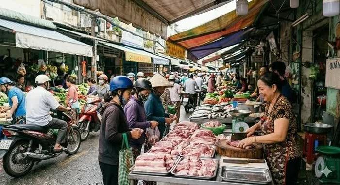 Giá heo hơi hôm nay 6/9, cả ba miền duy trì đi ngang. Khảo sát mới nhất cho thấy giá heo hơi cả nước hiện dao động trong khoảng 57.000 - 60.000 đồng/kg. (Ảnh do AI tạo)