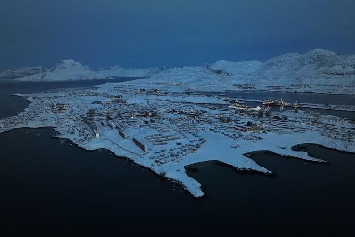 Ảnh từ trên cao của thủ phủ Nuuk, Greenland. (Nguồn: Reuters)