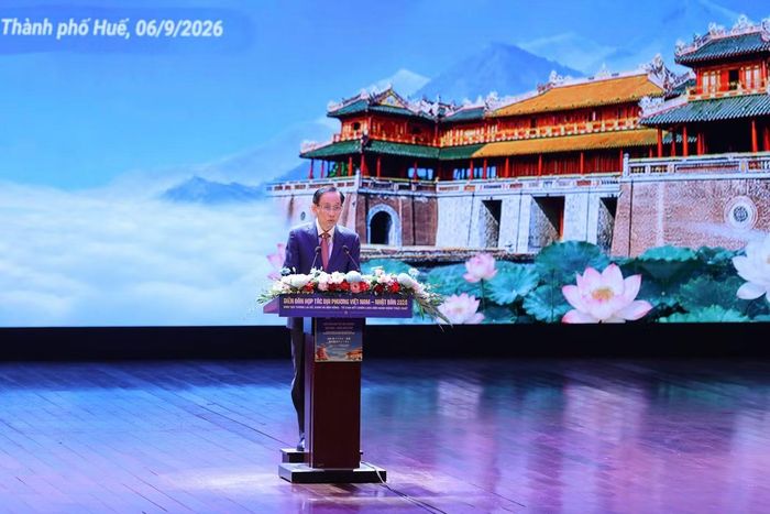 Theo Bộ trưởng Ngoại giao Lê Hoài Trung, diễn đàn hướng tới tháo gỡ vướng mắc, khơi thông nguồn lực ODA, đầu tư, thương mại, du lịch, giáo dục và đào tạo nhân lực. Ảnh: Bắc Bình