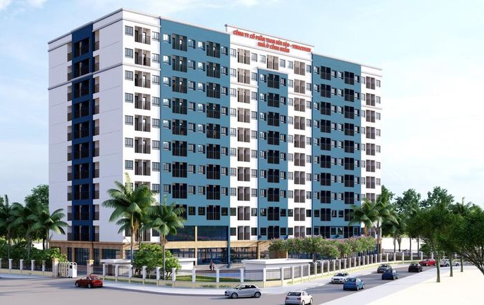 Bản phối cảnh công trình nhà ở công nhân của Công ty CP Than Núi Béo.