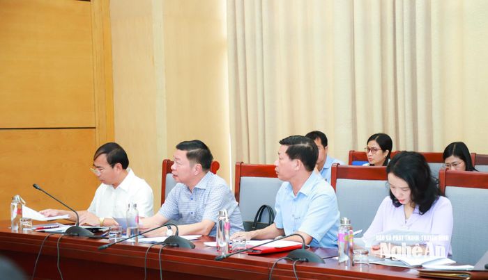 Các đại biểu dự cuộc làm việc. Ảnh: Thành Duy