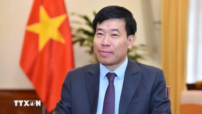 Ủy viên Trung ương Đảng, Phó Bí thư Thường trực Đảng ủy, Thứ trưởng Bộ Ngoại giao Nguyễn Mạnh Cường. (Ảnh: TTXVN phát)