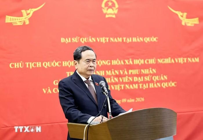 Chủ tịch Quốc hội Trần Thanh Mẫn phát biểu. (Ảnh: Doãn Tấn/TTXVN)