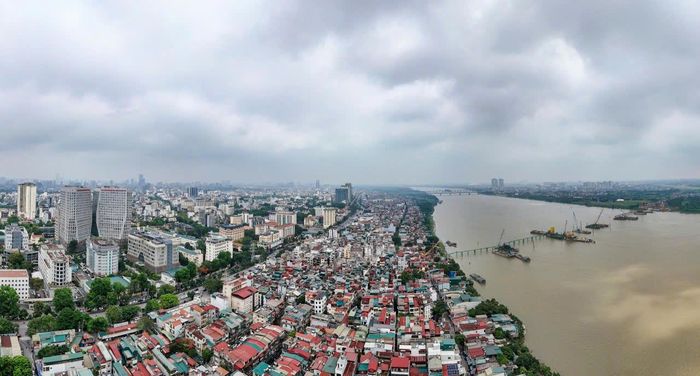 Đoạn sông Hồng trải dài 40 km nghiên cứu làm đại lộ cảnh quan có khoảng 1.102 ha đất ở.