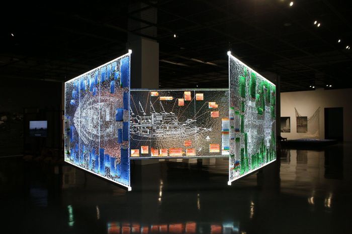 Không gian Gwangju Biennale thể hiện quy mô nghệ thuật. Ảnh: News 1