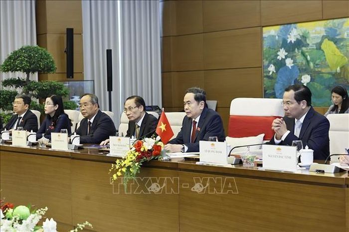 Chủ tịch Quốc hội Trần Thanh Mẫn phát biểu. Ảnh: Doãn Tấn - TTXVN