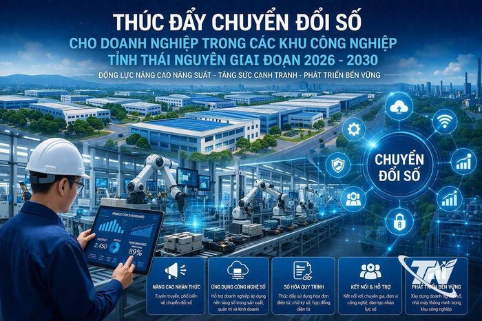 Thúc đẩy chuyển đổi số các doanh nghiệp ở Khu, cụm công nghiệp trên địa bàn Thái Nguyên