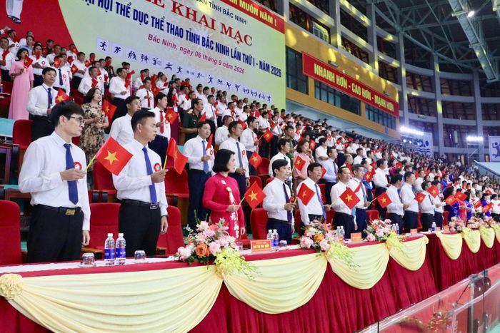 Các đại biểu dự Lễ khai mạc Đại hội TDTT tỉnh Bắc Ninh lần thứ I năm 2026