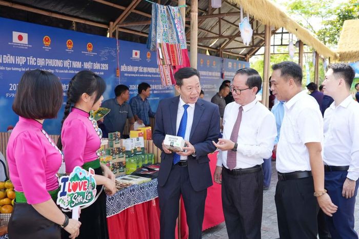Không gian kết nối trưng bày Việt Nam - Nhật Bản trong khuôn khổ diễn đàn.
