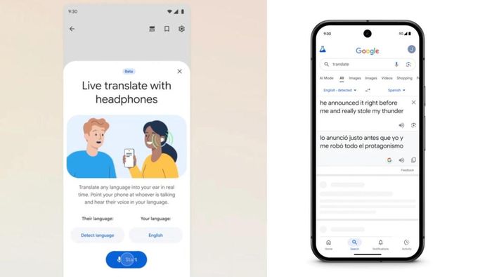 ive Translate hỗ trợ dịch giọng nói gần theo thời gian thực với hơn 70 ngôn ngữ. Ảnh: Google.