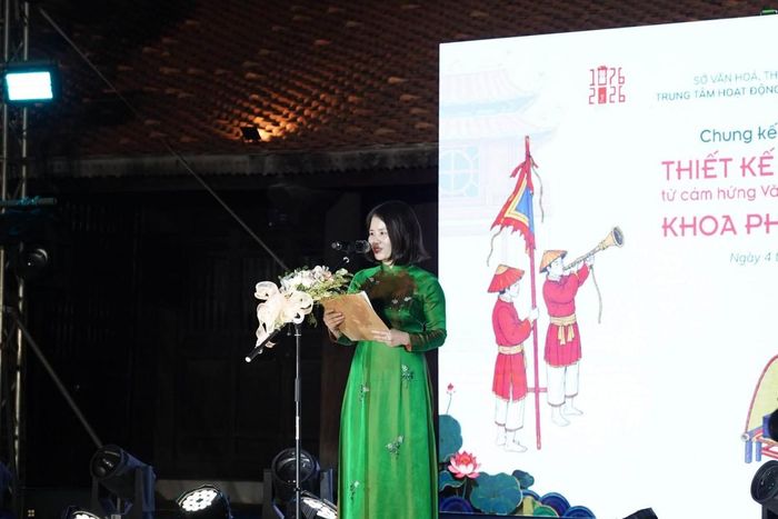TS. Đường Ngọc Hà, Phó Giám đốc Trung tâm Hoạt động VHKH Văn Miếu – Quốc Tử Giám, Phó Trưởng Ban Tổ chức cuộc thi phát biểu tại sự kiện.