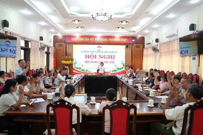 Ủy ban MTTQ Việt Nam xã Quảng Oai (TP Hà Nội) tổ chức Hội nghị lần thứ bảy Ban Thanh tra Nhân dân để bầu các chức danh trưởng ban, phó trưởng ban.
