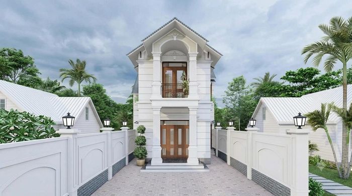 Mẫu nhà mái Thái 2 tầng. (Ảnh minh họa: AI)