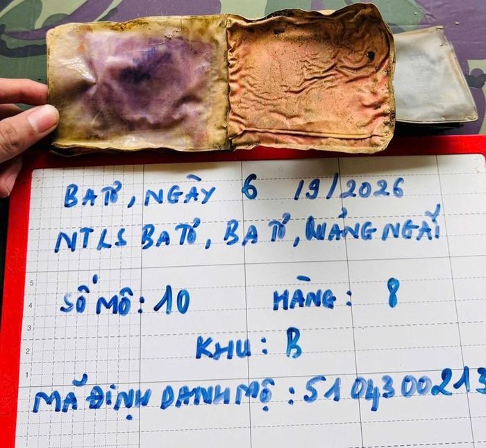 Những dòng chữ còn lưu lại trên di vật góp phần cung cấp thêm manh mối xác minh danh tính liệt sĩ