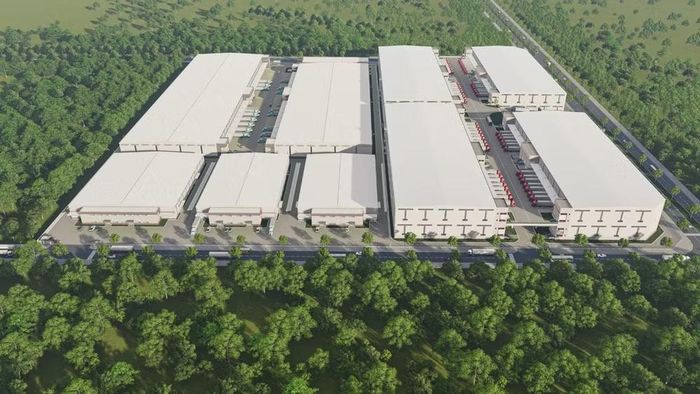 Mô hình 3D khu vực nhà xưởng xây sẵn khu vực phía nam. (Ảnh: Cushman & Wakefield Việt Nam)