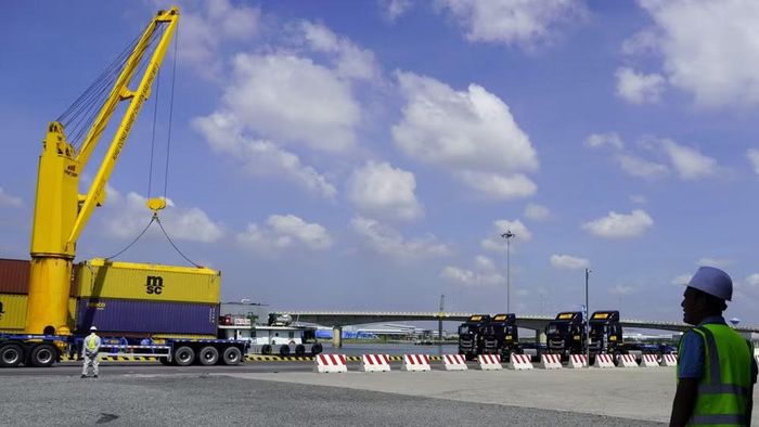 Cảng cạn trong Khu Công nghiệp Phú Mỹ 3, Thành phố Hồ Chí Minh. (Ảnh: LÊ ĐÌNH THÌN)