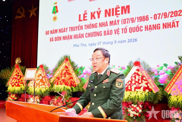Thượng tướng Phạm Hoài Nam phát biểu tại lễ kỷ niệm. 