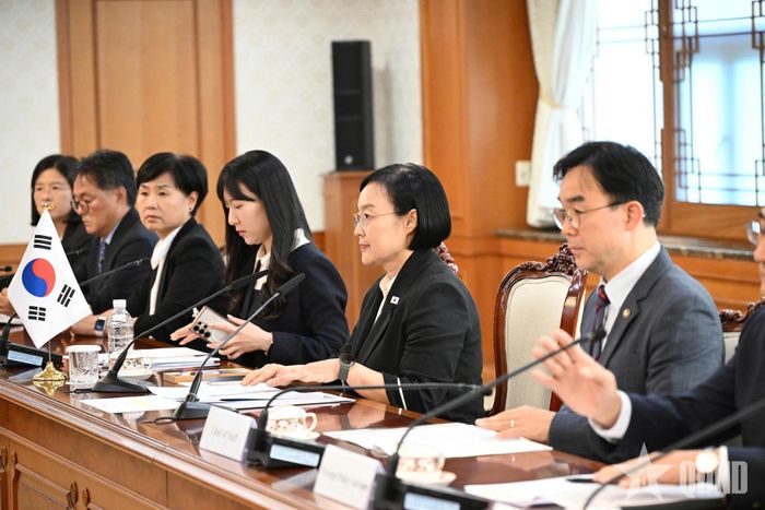 Thủ tướng Hàn Quốc Han Seong Sook và các đại biểu phía Hàn Quốc. 
