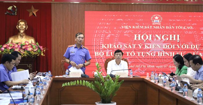 Lãnh đạo VKSND Tối cao phát biểu kết luận hội nghị