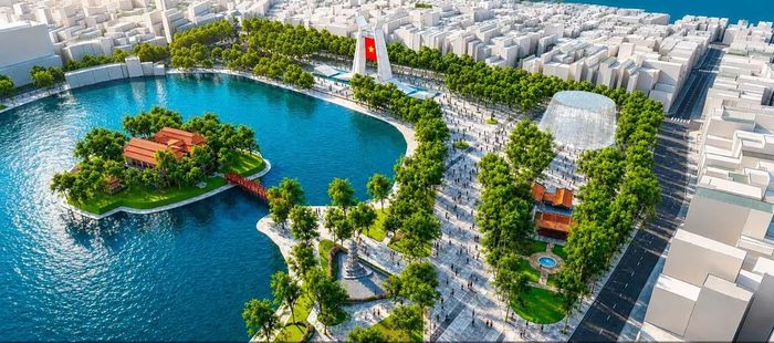 Tại khu vực trụ sở HĐND - UBND TP Hà Nội hiện nay, phương án nghiên cứu bố trí một công trình mới 9 tầng nổi và 4 tầng hầm trên cơ sở tái cấu trúc khu đất. Đây là một trong những thay đổi đáng chú ý nhất trong phối cảnh mới quanh Hồ Gươm. Tuy nhiên, đây hiện vẫn là phương án đang được lấy ý kiến.