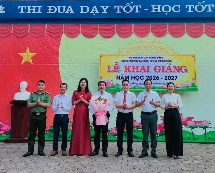 Lễ khai giảng tại Trường TH&THCS Đức Đồng, xã Đức Đồng. (Ảnh xã Đức Đồng)