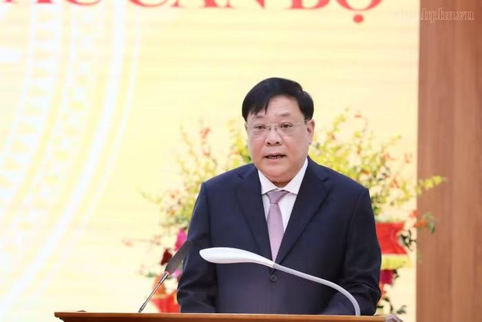 Phó Tổng Thanh tra Chính phủ Phạm Thành Ngại phát biểu nhận nhiệm vụ. Ảnh: CP