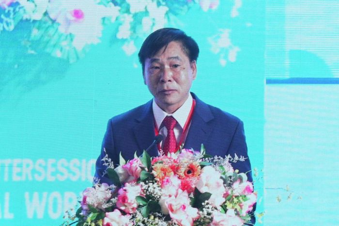 Ông Nguyễn Anh Chức - Ủy viên Ban Thường vụ Tỉnh ủy - Phó Chủ tịch Uỷ ban nhân dân tỉnh Ninh Bình phát biểu tại hội nghị (ảnh: Trọng Kửu)