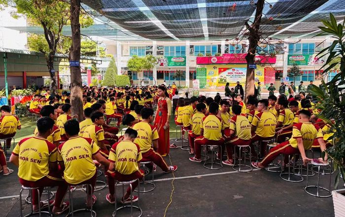Học sinh Trường Hoa Sen nơi cơ sở 2 vừa bị đình chỉ hồi tháng 8.