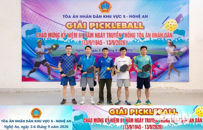TAND khu vực 5 - Nghệ An tổ chức Giải Pickleball chào mừng Ngày truyền thống TAND.