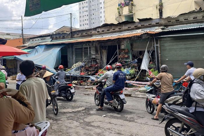 Hiện trường vụ cháy. Ảnh: TK